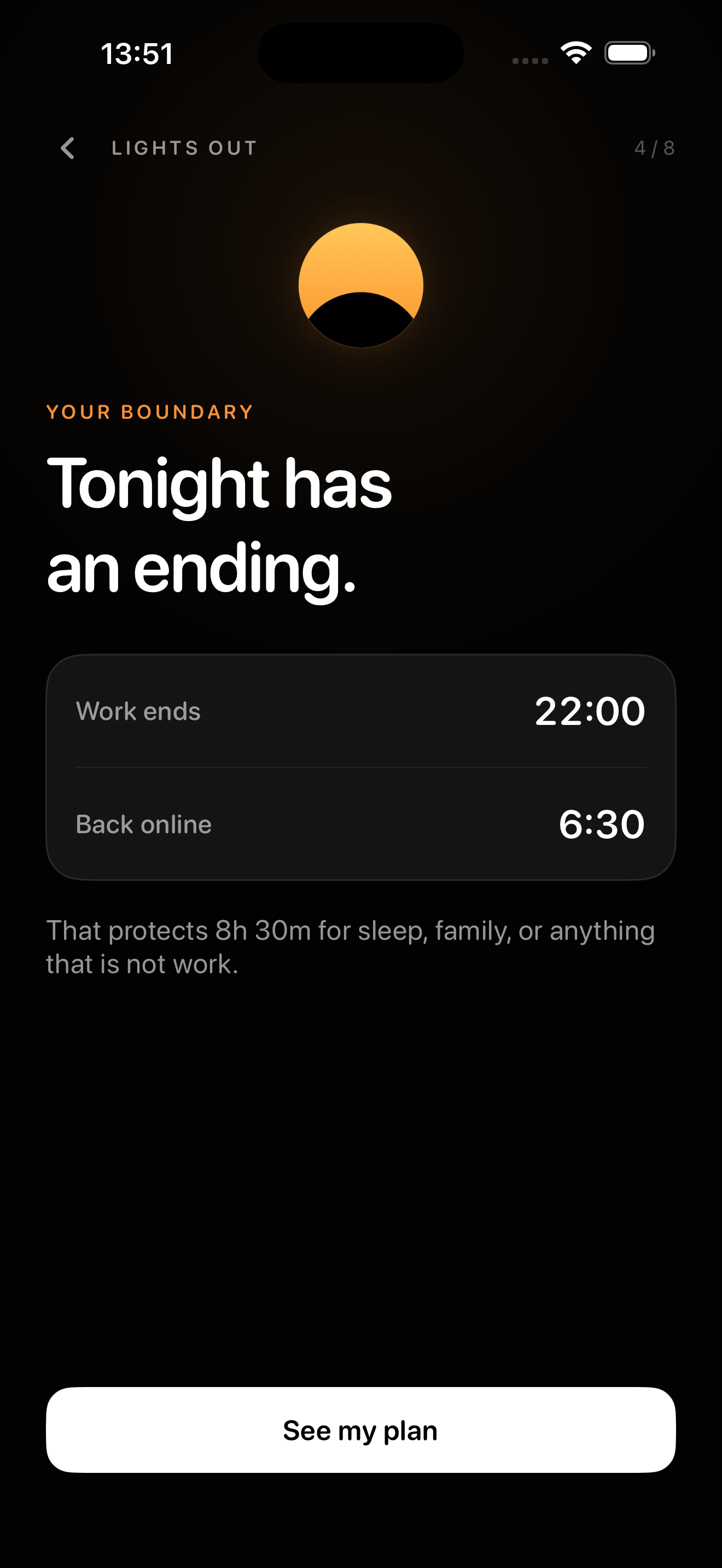 The Lights Out boundary setup screen